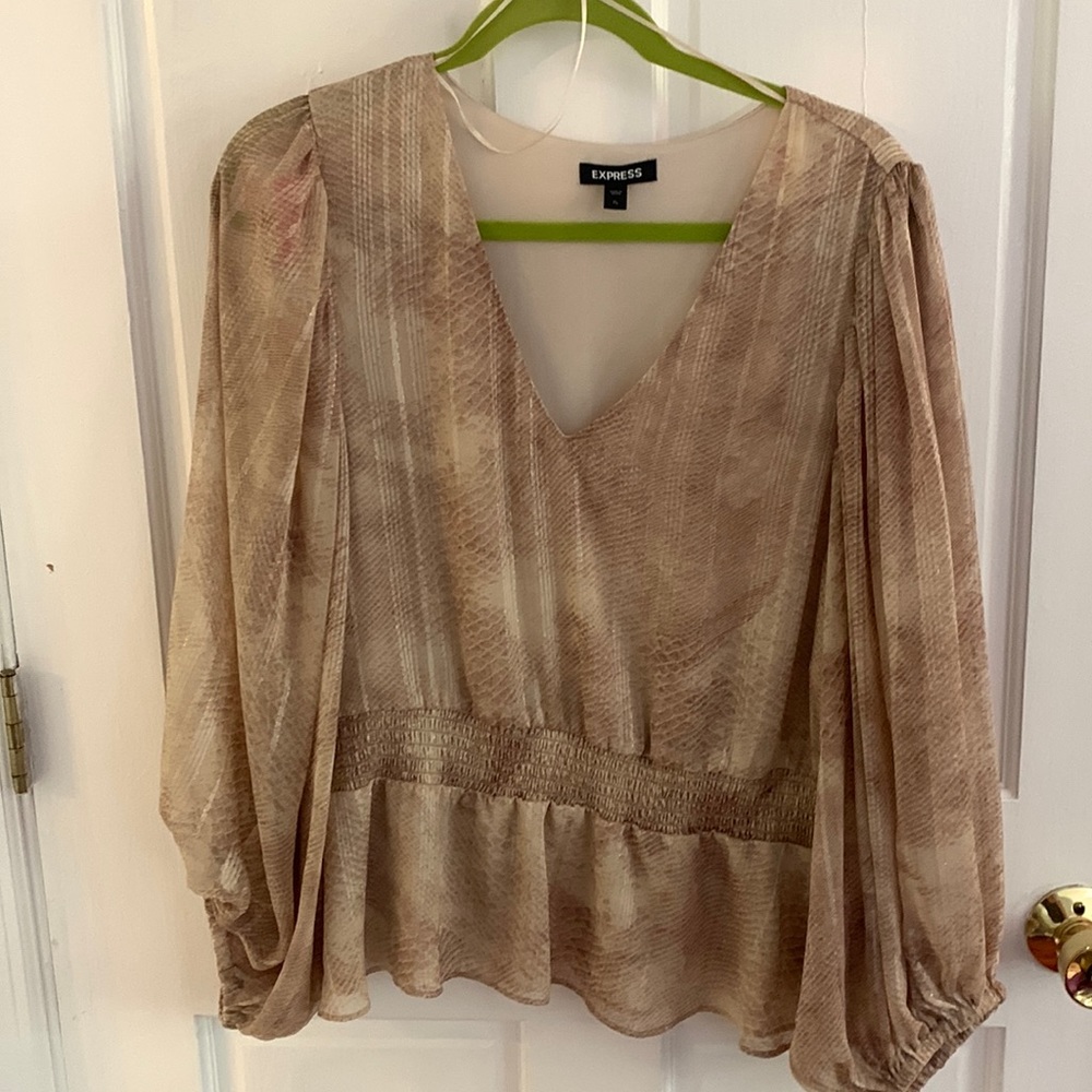 Express Snake Print Top - image 1